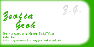 zsofia groh business card